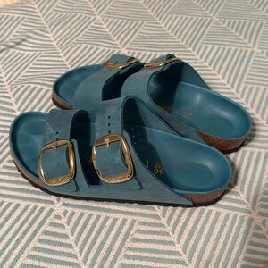 Birkenstocks Big Buckle Arizona Teal